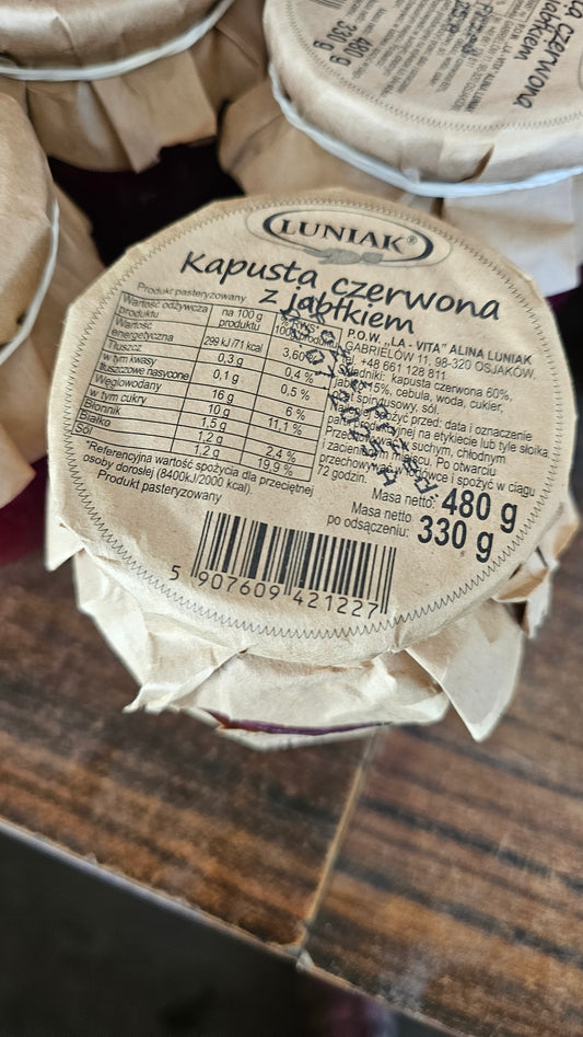 Kapusta czerwona z jabłkiem