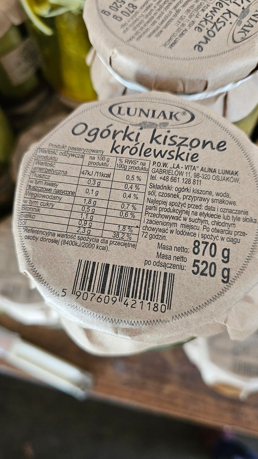 Ogórki kiszone królewskie